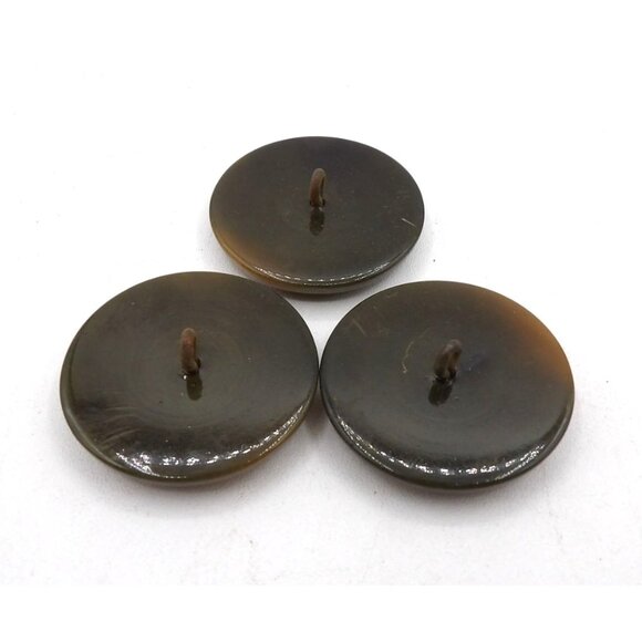 Coat Button Variegated Gold to Brown Color Metal Shank 3 Count 1⅜" inch Diameter - Picture 2 of 2